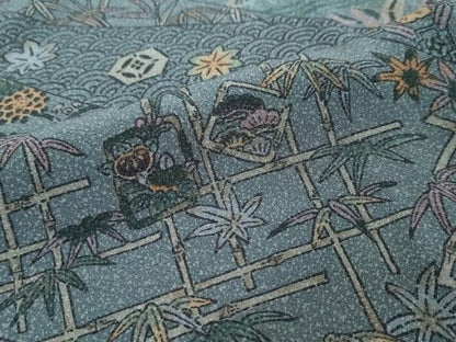 平和屋着物●訪問着　花鳥文　正絹　逸品　DABI9439ud