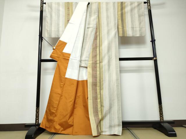平和屋着物●訪問着　紬地　吉祥花間道　正絹　逸品　DABI9441ud