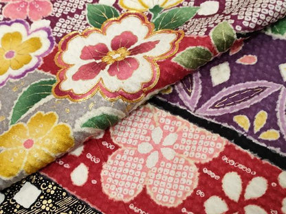 平和屋着物●豪華振袖　駒刺繍　熨斗草花文　金彩　正絹　逸品　DABI9442ud
