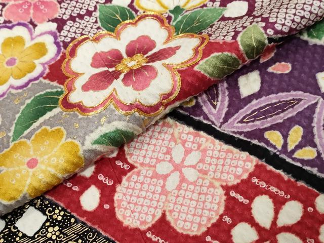 平和屋着物●豪華振袖　駒刺繍　熨斗草花文　金彩　正絹　逸品　DABI9442ud