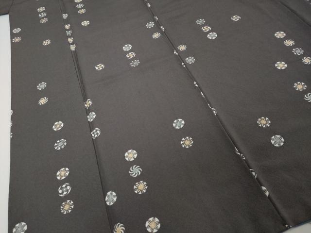 平和屋着物●上質な小紋　型染め　吉祥丸文　正絹　逸品　DABI9444ud