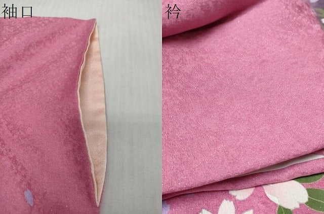 平和屋着物●豪華振袖　舞花文　暈し染め　金彩　銀通し地　正絹　逸品　DABI9448ud