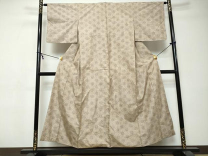 平和屋着物●本場大島紬　7マルキ　麻の葉文様　正絹　逸品　DABI9465ud