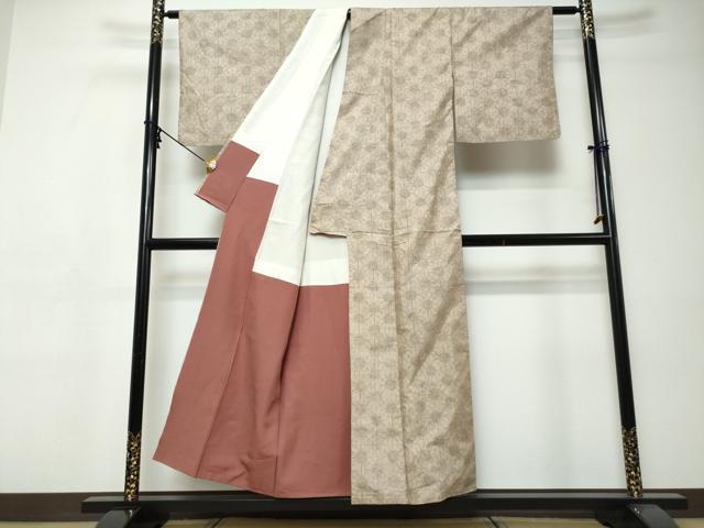 平和屋着物●本場大島紬　7マルキ　麻の葉文様　正絹　逸品　DABI9465ud