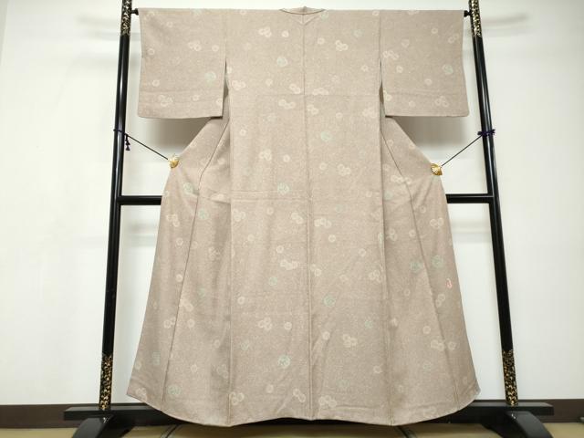 平和屋着物●上質な小紋　作家物　舞花文　正絹　逸品　DABI9468ud