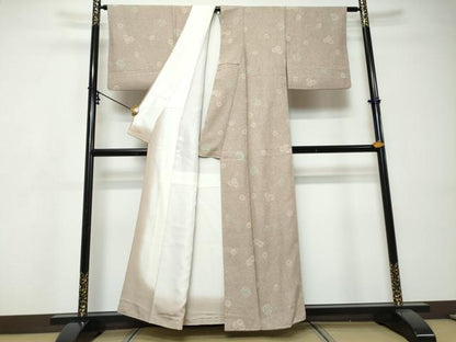 平和屋着物●上質な小紋　作家物　舞花文　正絹　逸品　DABI9468ud