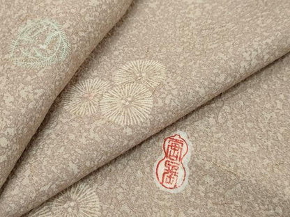 平和屋着物●上質な小紋　作家物　舞花文　正絹　逸品　DABI9468ud