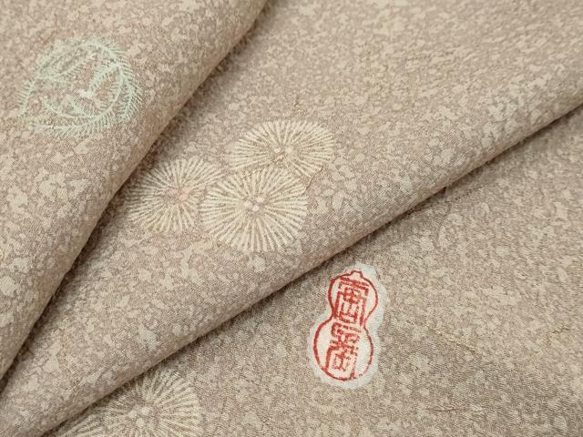 平和屋着物●上質な小紋　作家物　舞花文　正絹　逸品　DABI9468ud