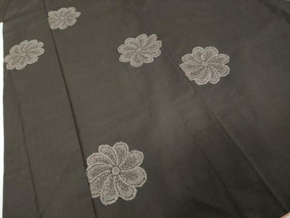 平和屋着物●本場大島紬　7マルキ　地空き　舞花文　正絹　逸品　DABI9473ud