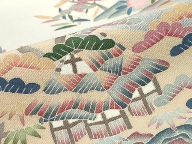 平和屋着物●本加賀友禅作家　鶴見保次　色留袖　風景樹林文　暈し染め　正絹　逸品　DABI9479ud