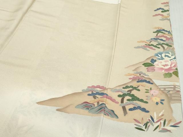 平和屋着物●本加賀友禅作家　鶴見保次　色留袖　風景樹林文　暈し染め　正絹　逸品　DABI9479ud