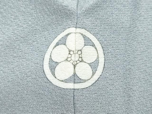 平和屋着物●上質な色無地　紺鼠色　正絹　逸品　未使用　DABI9481ud