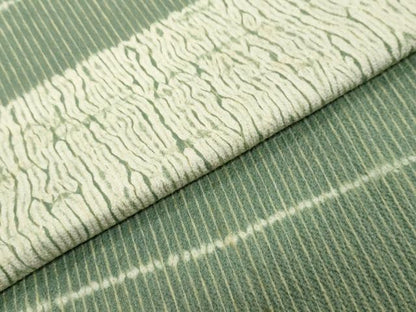平和屋着物●訪問着　作家物　杢目絞り　横段文　正絹　逸品　DABI9482ud