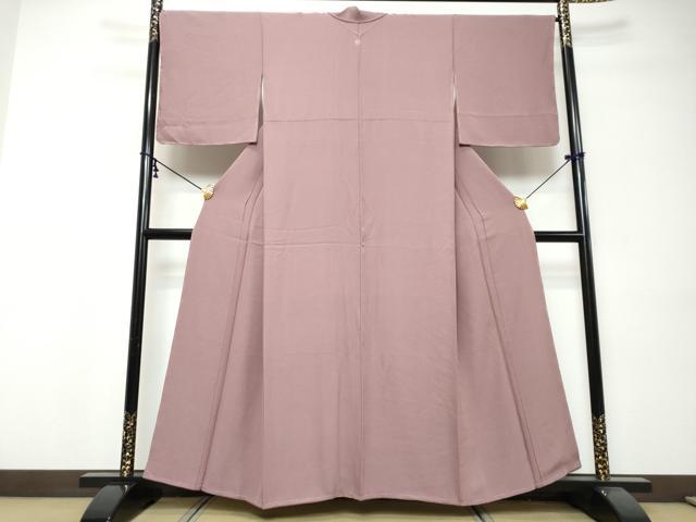 平和屋着物●上質な色無地　浅蘇芳色　正絹　逸品　未使用　DABI9485ud