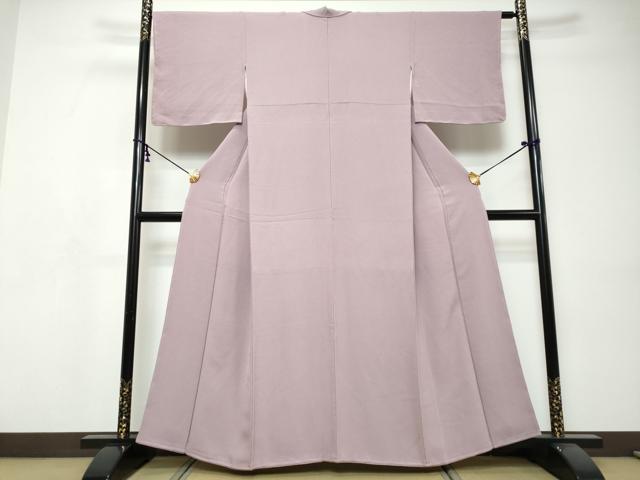 平和屋着物●上質な色無地　浅紫色　正絹　逸品　DABI9488ud