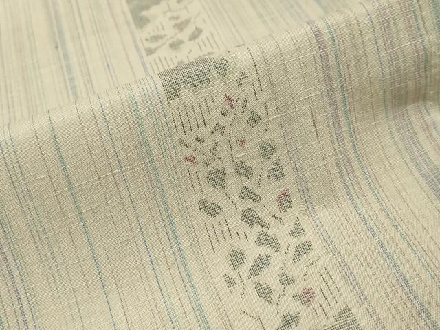平和屋着物●結城紬　奥順　はたおり娘　80亀甲　草花間道　やまと誂製　正絹　逸品　DABI9490ud