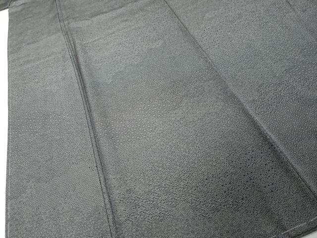 平和屋着物●江戸小紋　雲取り吉祥草花文　黒地　正絹　逸品　未使用　DABI9492ud