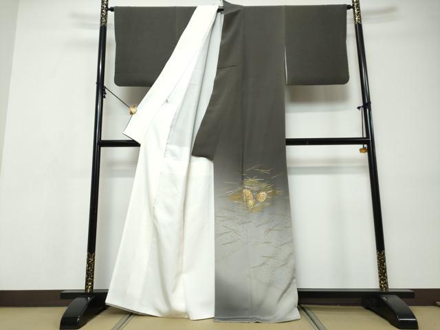 平和屋着物●豪華色留袖　松ぼっくり　暈し染め　金彩　正絹　逸品　DABI9500ud
