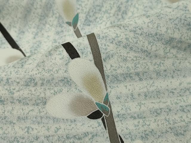 平和屋着物●訪問着　友禅　作家物　枝花文　正絹　逸品　DABI9503ud
