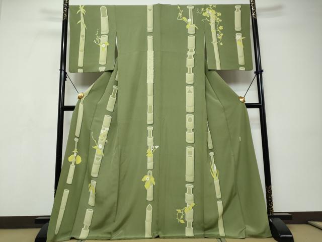 平和屋着物●本加賀友禅作家　由水煌人　訪問着　飾花文　小田急百貨店扱い　正絹　逸品　DABI9504ud