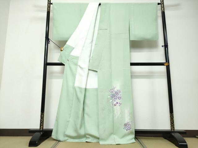 平和屋着物●史上初の女性友禅師 京都府伝統産業優秀技術者 京の名工 岡山武子 訪問着 更紗文 暈し染め 金銀彩 さが美扱い 逸品 DABI9509ud