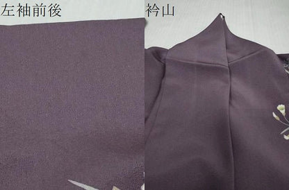 平和屋着物●本加賀友禅作家　由水煌人　訪問着　枝花文　正絹　逸品　DABI9513ud