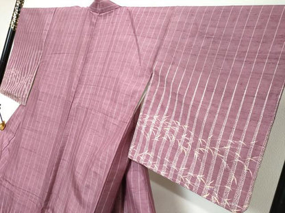 平和屋着物●伝統工芸士　佐藤新次郎訪問着　紬地　稲穂　正絹　逸品　DABI9516ud