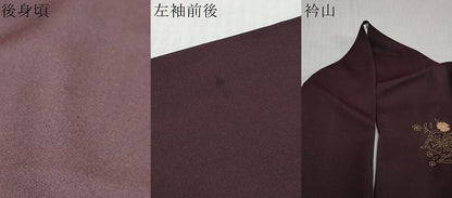 平和屋着物●訪問着　刺繍　道長草花文　金彩　高島屋扱い　正絹　逸品　DABI9521ud