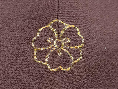 平和屋着物●訪問着　刺繍　道長草花文　金彩　高島屋扱い　正絹　逸品　DABI9521ud