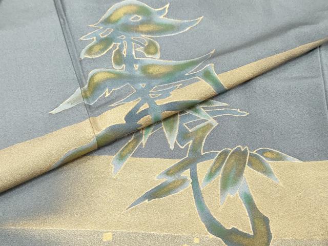 平和屋着物●京友禅作家　山科春宣　色留袖　草花文　金彩　正絹　逸品　DABI9523ud