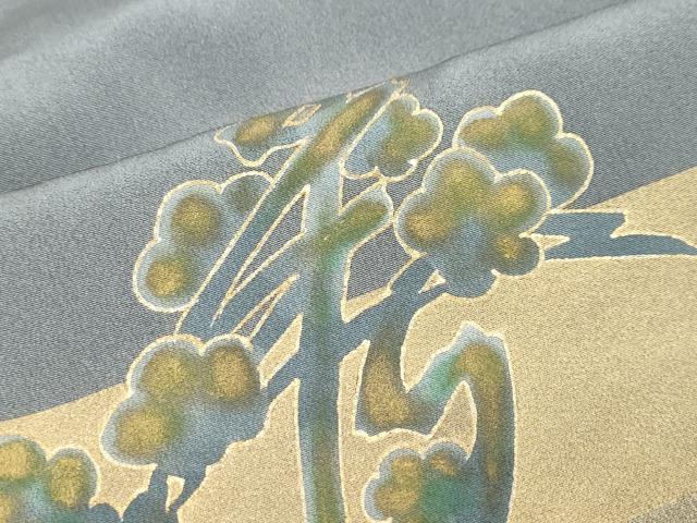 平和屋着物●京友禅作家　山科春宣　色留袖　草花文　金彩　正絹　逸品　DABI9523ud