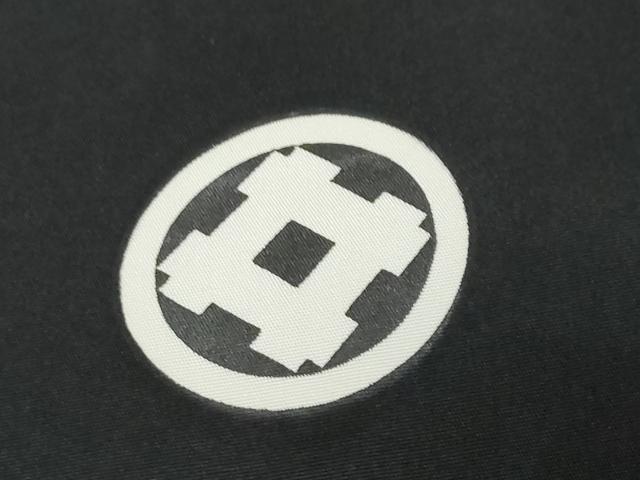 平和屋着物●男性　黒紋付　正絹　逸品　DABI9524ud