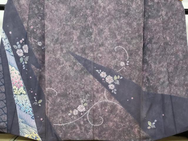 平和屋着物●染織工芸むつろ　辻が花　手描き　絞り　訪問着　辻が花　正絹　逸品　DABI9525ud