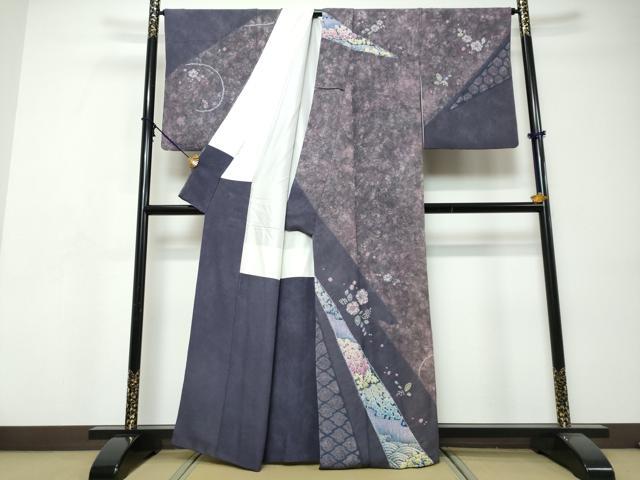 平和屋着物●染織工芸むつろ　辻が花　手描き　絞り　訪問着　辻が花　正絹　逸品　DABI9525ud