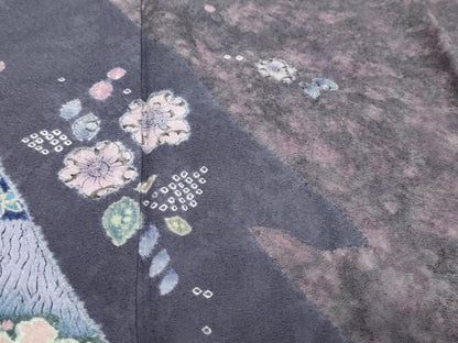 平和屋着物●染織工芸むつろ　辻が花　手描き　絞り　訪問着　辻が花　正絹　逸品　DABI9525ud
