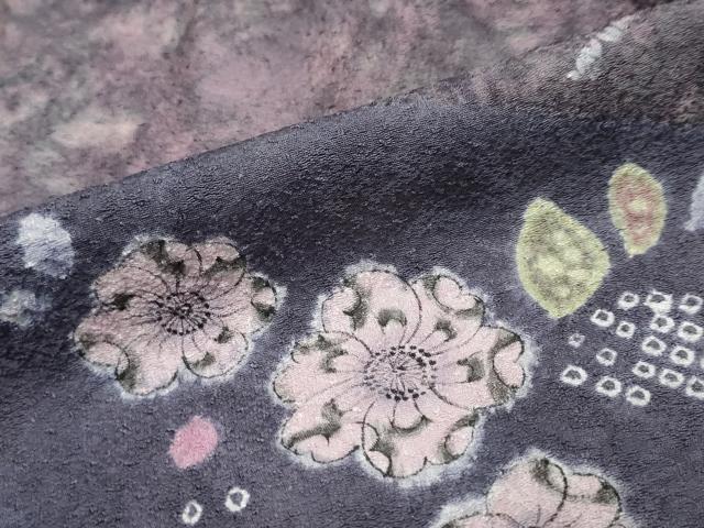 平和屋着物●染織工芸むつろ　辻が花　手描き　絞り　訪問着　辻が花　正絹　逸品　DABI9525ud