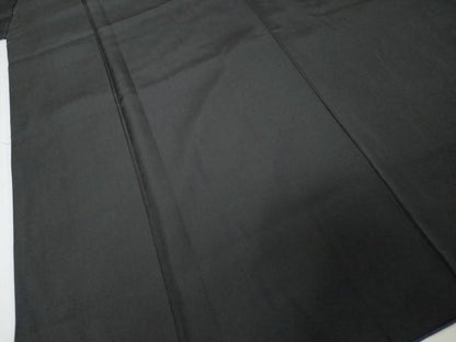 平和屋着物●男性　黒紋付　長羽織セット　羽裏：風景文　正絹　逸品　未使用　DABI9530ud