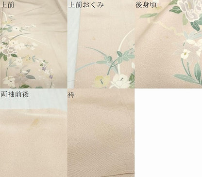 平和屋着物●訪問着　友禅　作家物　草花丸文　暈し染め　正絹　逸品　DABI9532ud