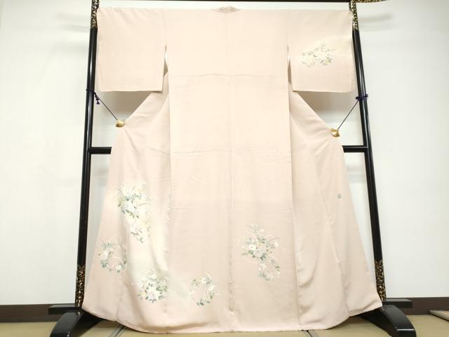 平和屋着物●訪問着　友禅　作家物　草花丸文　暈し染め　正絹　逸品　DABI9532ud