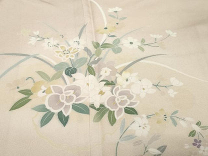 平和屋着物●訪問着　友禅　作家物　草花丸文　暈し染め　正絹　逸品　DABI9532ud
