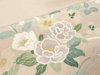 平和屋着物●訪問着　友禅　作家物　草花丸文　暈し染め　正絹　逸品　DABI9532ud