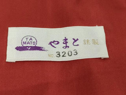 平和屋着物●結城紬　80亀甲　舞花文　やまと誂製　正絹　逸品　未使用　DABI9535ud