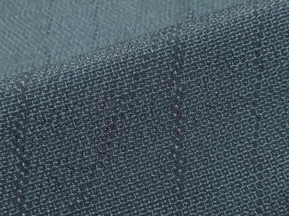 平和屋着物●本塩沢　110亀甲　変わり縞　正絹　逸品　DABI9536ud