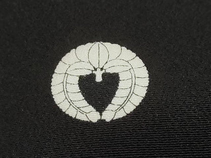 平和屋着物●京友禅の第一人者　松井青々　黒留袖　駒刺繍　草花文　暈し染め　金彩　正絹　逸品　DABI9541ud