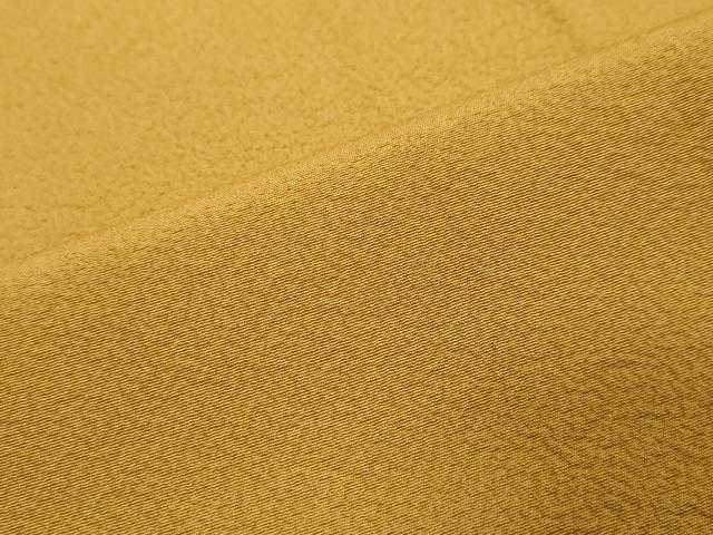 平和屋着物●上質な色無地　山吹茶色　正絹　逸品　DABI9547ud
