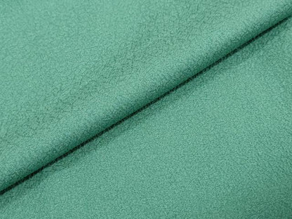 平和屋着物●上質な色無地　干割れ地紋　薄緑色　正絹　逸品　DABI9549ud