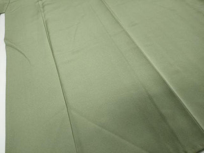 平和屋着物●上質な色無地　柳茶色　正絹　逸品　DABI9552ud