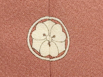 平和屋着物●上質な色無地　浅緋色　正絹　逸品　DABI9553ud