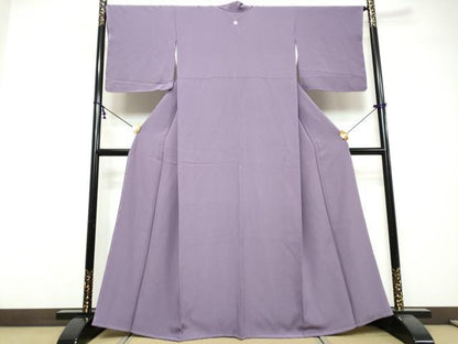 平和屋着物●上質な色無地　竜胆色　正絹　逸品　未使用　DABI9555ud