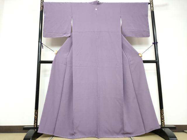 平和屋着物●上質な色無地　竜胆色　正絹　逸品　未使用　DABI9555ud
